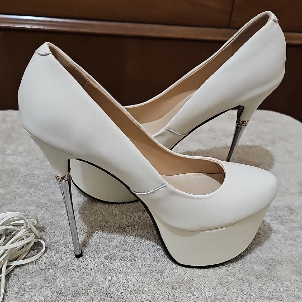 Elegant White Platform Heels